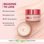 PLUM SAFFRON & KUMKUMADI OIL GLOW BRIGHT MOISTURIIZER | ENHANCES GLOW SPF 35 FOR ALL SKIN TYPE 50g 1.76 oz