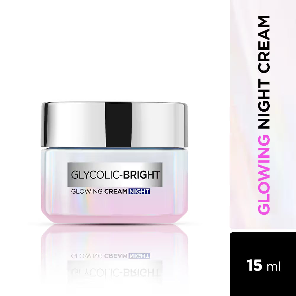 L'OREAL PARIS GLYCOLIC-BRIGHT GLOW NIGHT CREAM | Reduces Dullness & Boosts Glow Overnight | Glycolic + Niacinamide  50ml