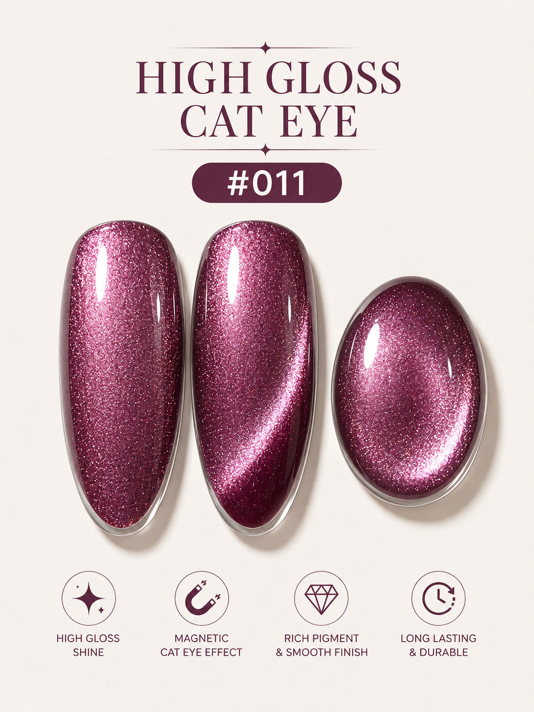 Mynk Professional High Gloss Cat Eye for Nails delivers salon-quality shine with a mesmerizing cat eye effect.