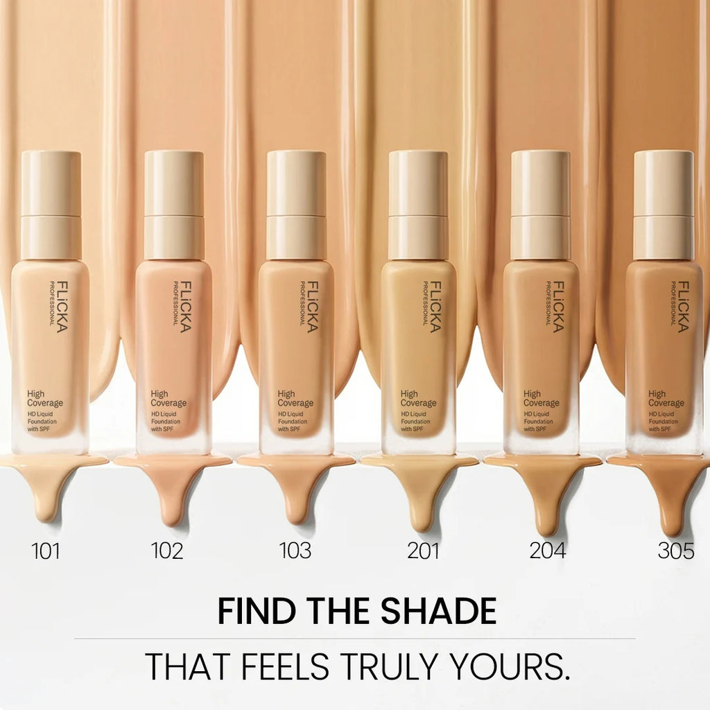 FLICKA PROFESSIONAL HIGH COVERAGE HD LIQUID FOUNDATION WITH SPF 30ml