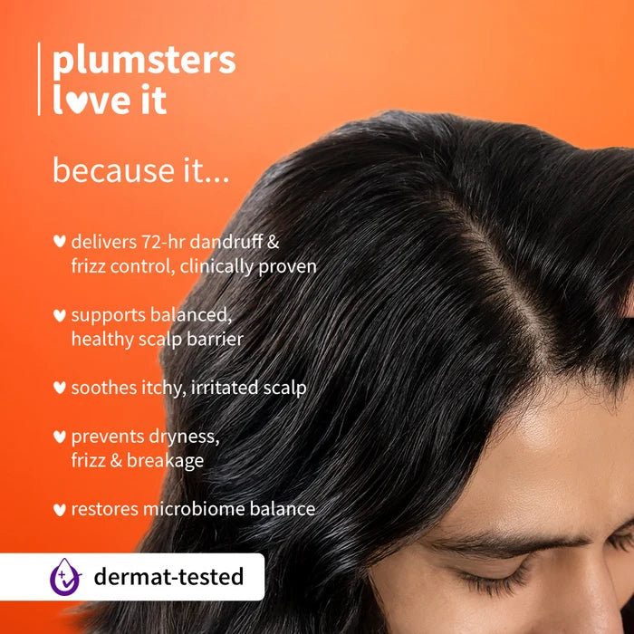 PLUM VOLCANIC MINERALS & SALICYLIC ACID 0.5% ANTI - DANDRUFF SHAMPOO | 72-HR DANDRUFF + FRIZZ CONTROL, HEALTHIER SCALP BARRIER  250ml 8.45 fl
