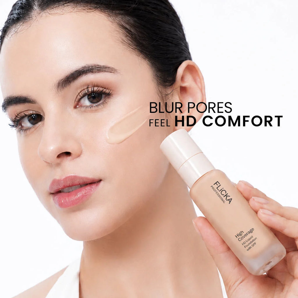 FLICKA PROFESSIONAL HIGH COVERAGE HD LIQUID FOUNDATION WITH SPF 30ml