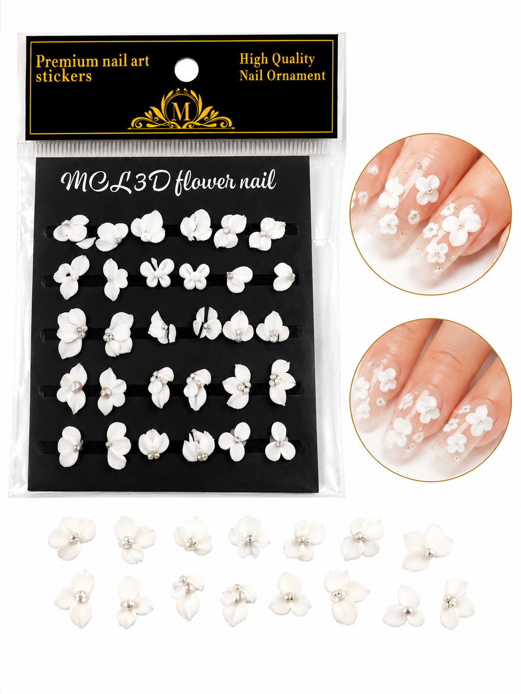 Elevate your nail art with stunning acrylic flowers that bring dimension and elegance to every manicure.