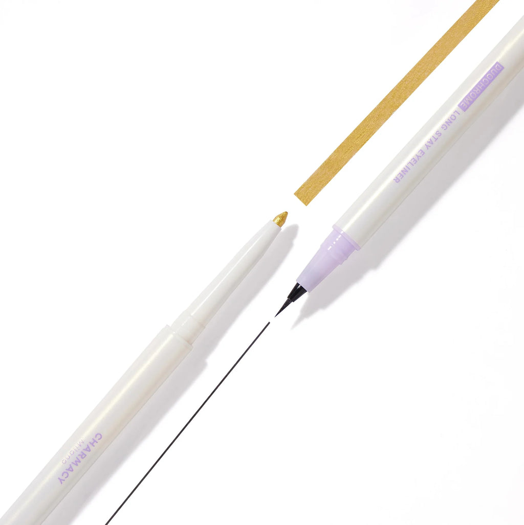 Charmacy Milano Duo Drama Eyeliners - 6, Dual Eyeliner & Eyeshadow, Duo Chrome Eyeshadow, Precise Eyeliner - 0.26g + 0.5ml