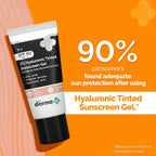 The Derma Co 1% Hyaluronic Acid Tinted Sunscreen Gel.