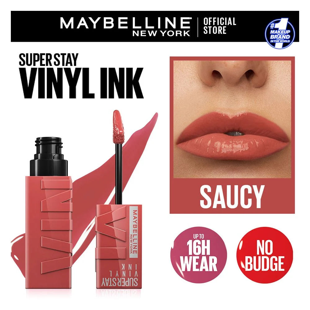 Maybelline Superstay Vinyl Ink Liquid Lipstick, Awestruck | High Shine That Lasts for 16 HRs