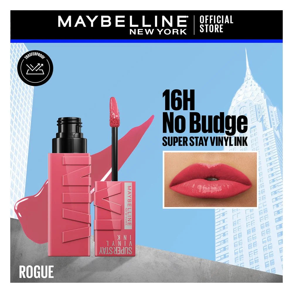 Maybelline Superstay Vinyl Ink Liquid Lipstick, Awestruck | High Shine That Lasts for 16 HRs