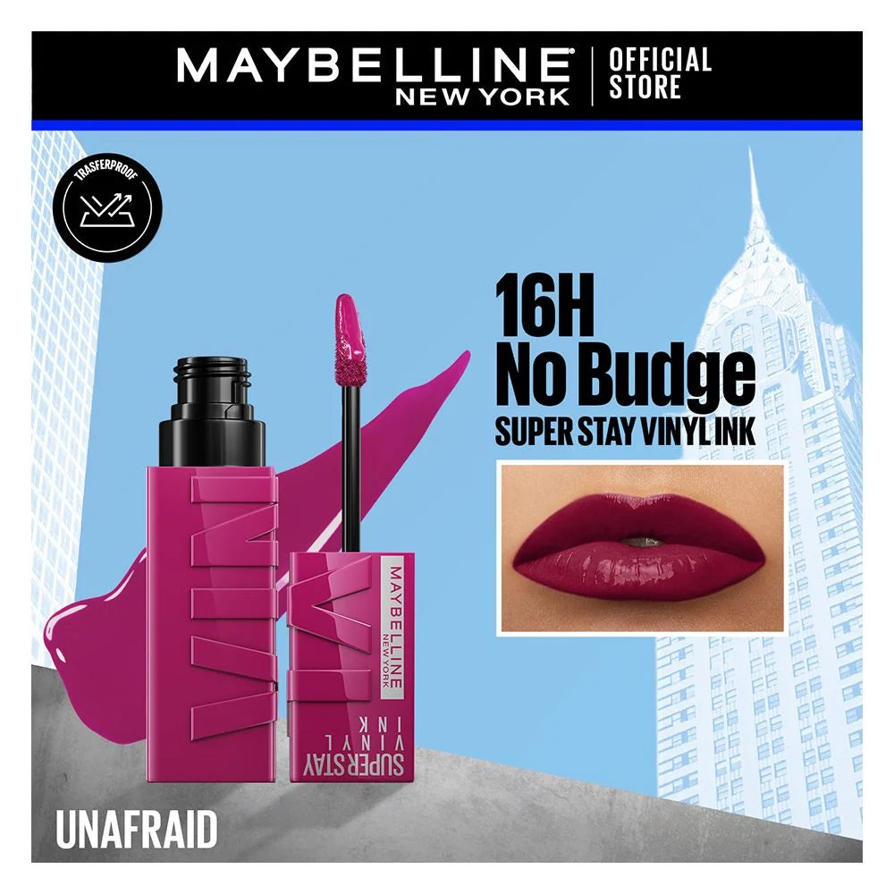 Maybelline Superstay Vinyl Ink Liquid Lipstick, Awestruck | High Shine That Lasts for 16 HRs