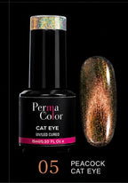 Perma Color Peacock Cat Eye Nail Polish delivers stunning dimensional color with a mesmerizing cat eye effect.
