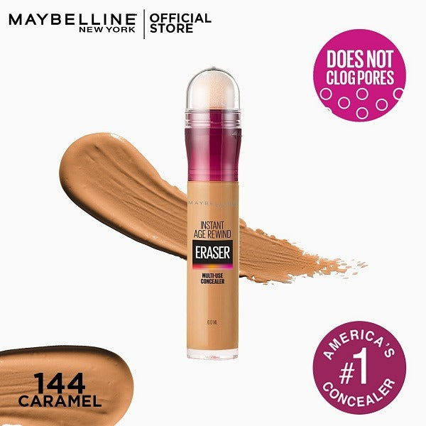 Maybelline New York Instant Age Rewind Dark Circles Treatment Concealer - Medium, Packed with Goji Berry & Haloxyl, Bright & Refreshed eyes, Erase dark circles & fine lines, Long Lasting Concealer, 6g