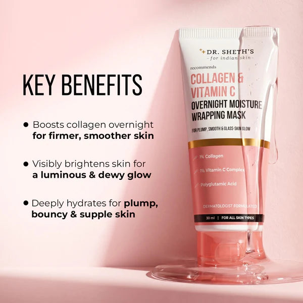 DR. SHETH'S Collagen & Vitamin C Overnight Moisture Wrapping Mask - 50ml