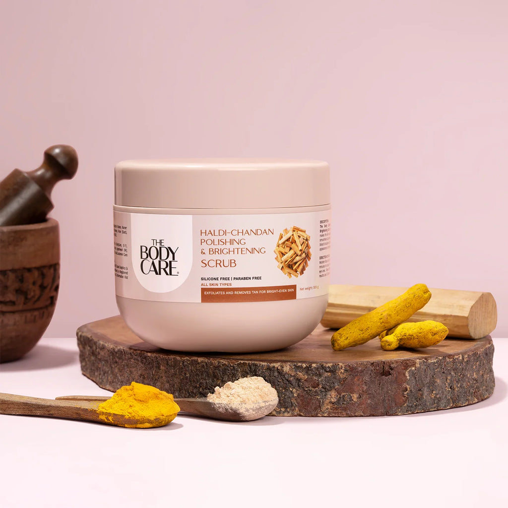 The Body Care Haldi-Chandan Polishing & Brightening Scrub. 500g