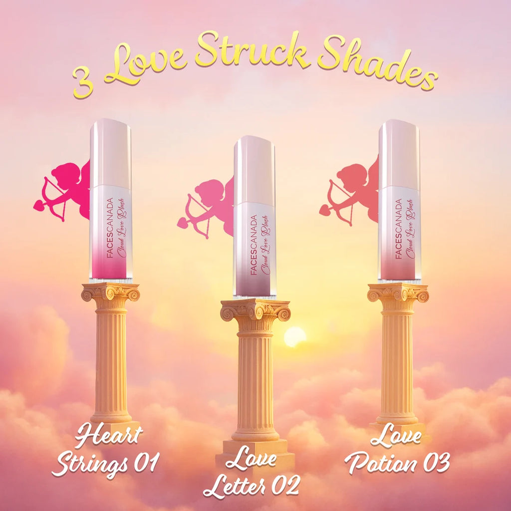 FACES CANADA Cloud Love Liquid Blush - Love Potion 03, 5ml | Soft Rosy Look | Long Lasting | Blends Easily | Blurred Matte Effect | Lightweight | Natural Tint | Cushion Applicator | Niacinamide Infused