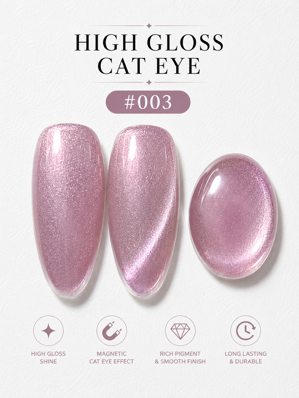 Mynk Professional High Gloss Cat Eye for Nails delivers salon-quality shine with a mesmerizing cat eye effect.