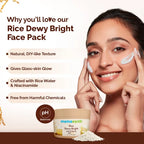 Mamaearth Rice Dewy Bright Face Pack with Rice Water & Niacinamide For Glass Skin - 200 g