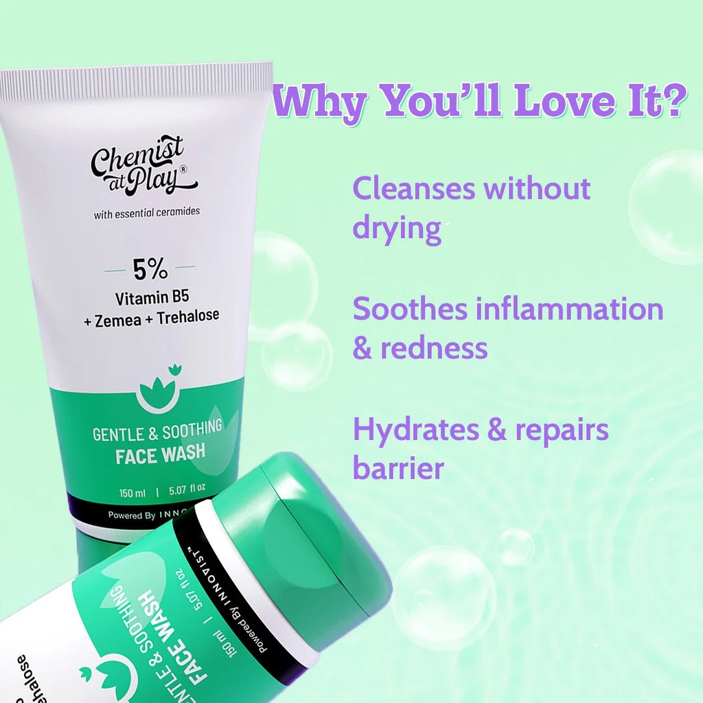CHEMIST AT PLAY Gentle & Soothing Face Wash with Vitamin E & Zemea - 150 ml.