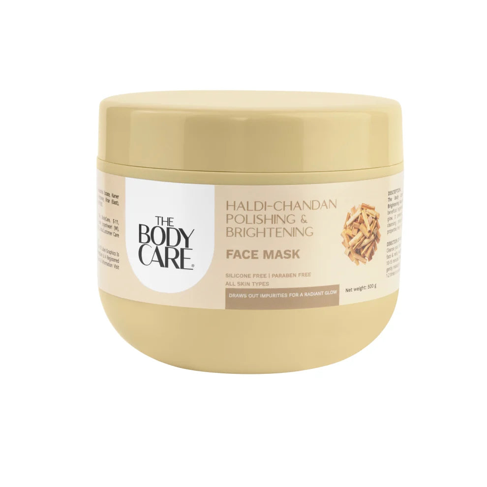 The Body Care Haldi-Chandan Polishing & Brightening Face Mask.
