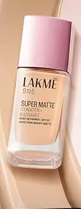 LAKME 9TO5 SUPERMATTE FOUNDATION NIACINAMIDE BUILT IN PRIMER | SPF 25 UP TO 24 HR BRIGHT MATTE 23ml