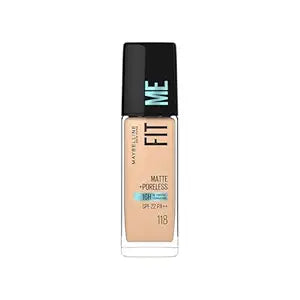 Maybelline New York Fit Me  Foundation For All Skin Type,Full Matte Finish, With SPF 22 PA++ | 16H Oil Control Foundation  | Fit Me Matte + Poreless, 30ml