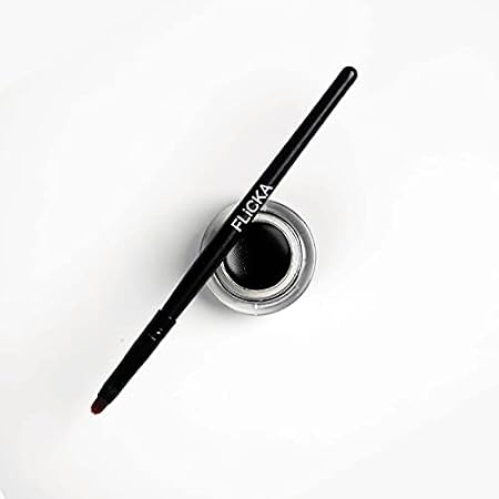 FLiCKA Draw N Dance Gel Eyeliner| Smudge Proof & WaterResistant |Easy Dip & Stroke|Lasts Upto 16Hrs l Matte Eyeliner For Women, 5g