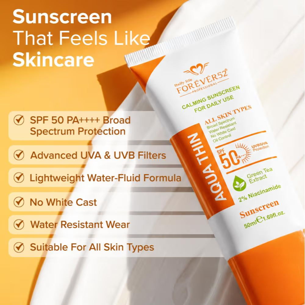 Daily Life Forever52 Aqua Thin Calming Sunscreen.