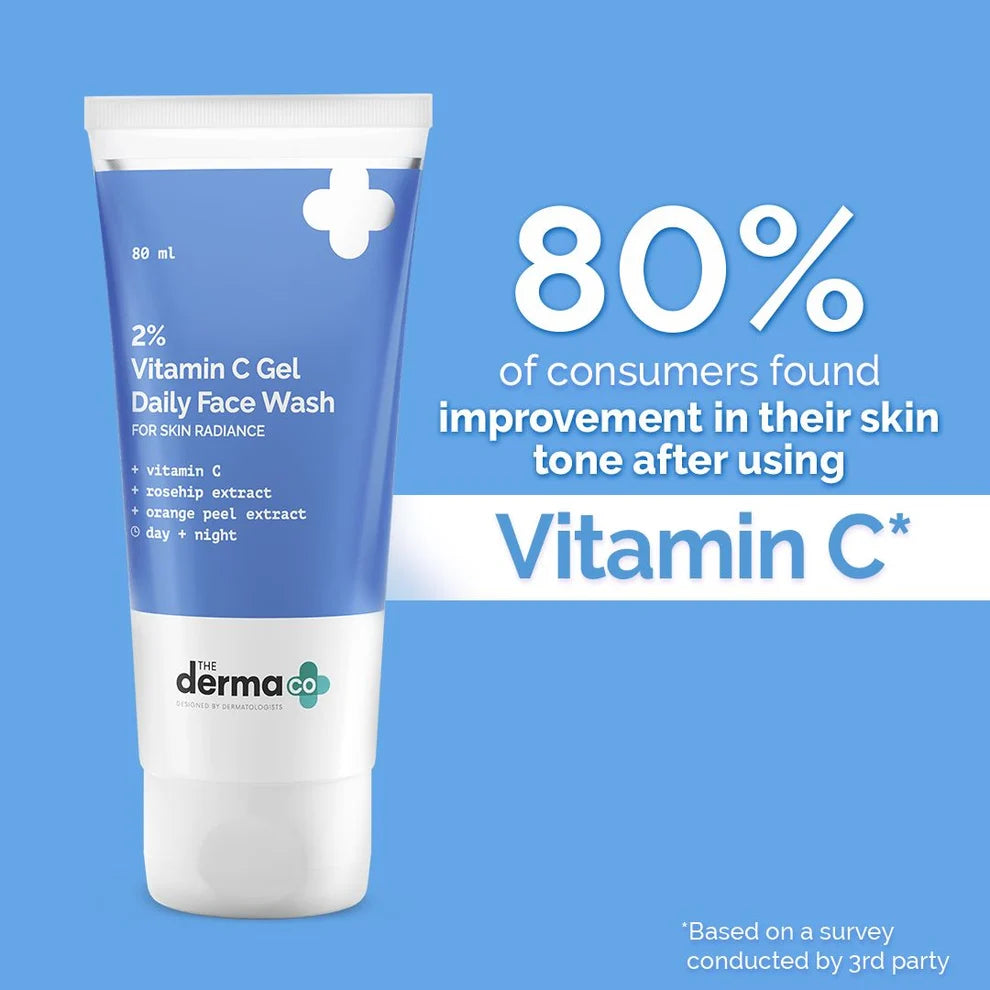 The Derma Co 2% Vitamin C Gel Daily Face Wash.80ml