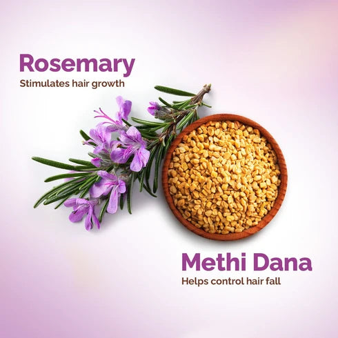 Mamaearth Rosemary Anti-Hair Fall Shampoo with Rosemary & Methi Dana for Reducing Hair Loss & Breakage - 400 ml