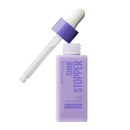 MAYBELLINE NEW YORK SHINE STOPPER MATTE SERUM PRIMER | UP TO 24 H LHA+SALICYLIC ACID 25ml