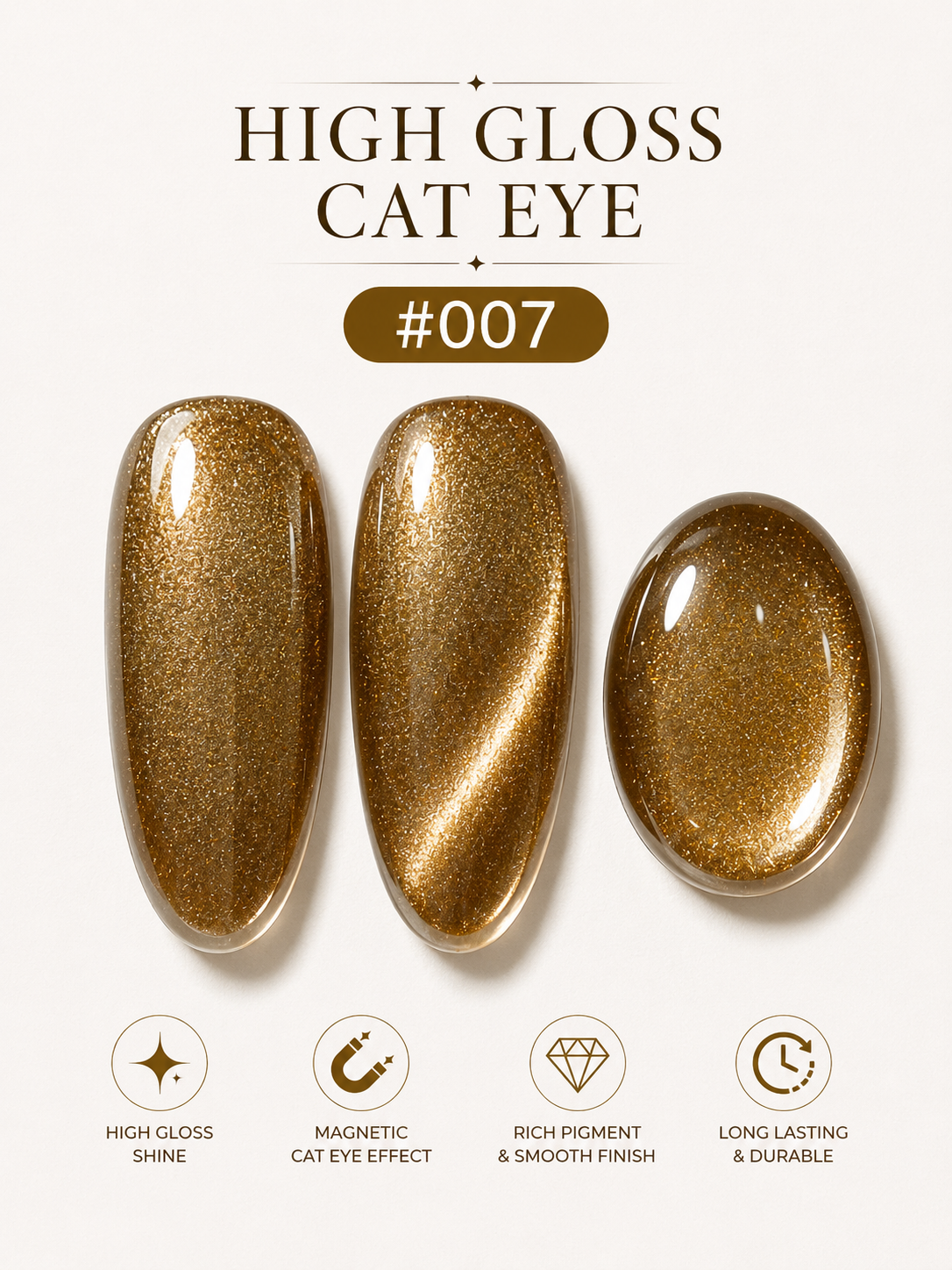 Mynk Professional High Gloss Cat Eye for Nails delivers salon-quality shine with a mesmerizing cat eye effect.