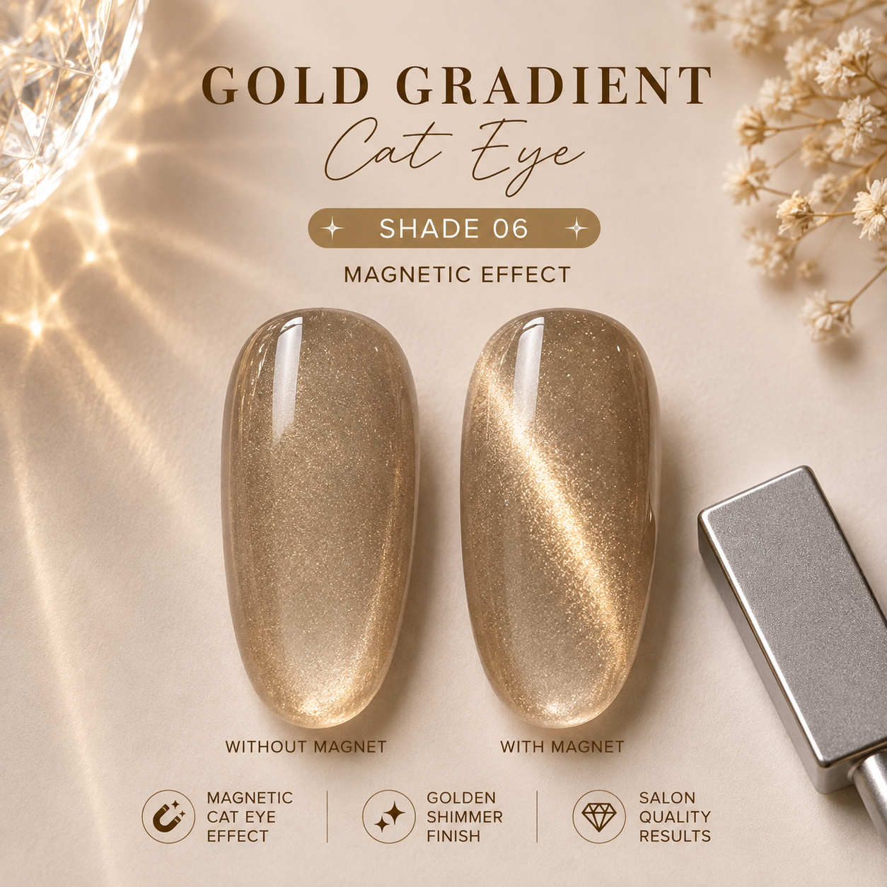 MYNK Gold Gradient Cat Eye.