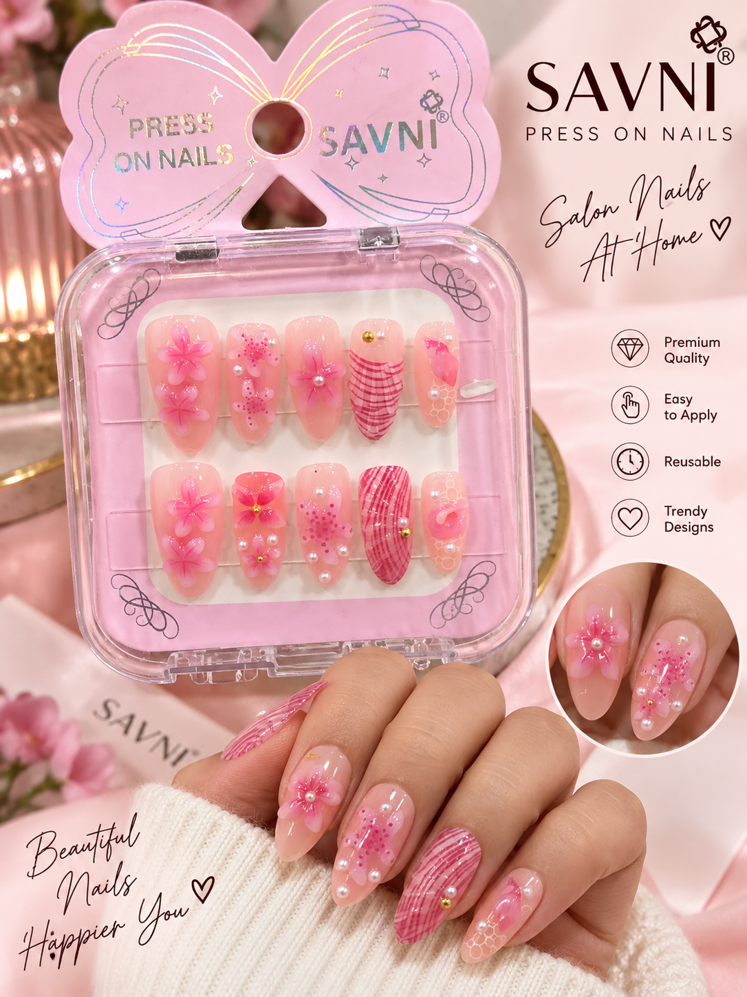 press-on nails designed for effortless beauty.