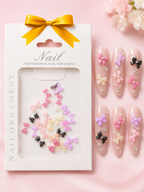 Colorful bows designed specifically for nail art. These small, vibrant bows add a playful and elegant touch to your manicure.