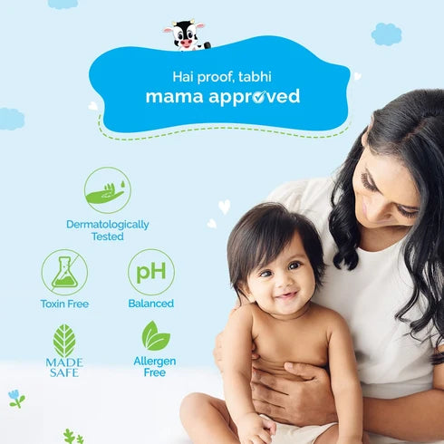 Mamaearth Milky Soft Head to Toe Wash With Oats, Milk, and Calendula for Babies- 400ml