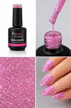 Perma Color Broken Diamond Gel Polish delivers vibrant, long-lasting color with a stunning broken diamond finish.