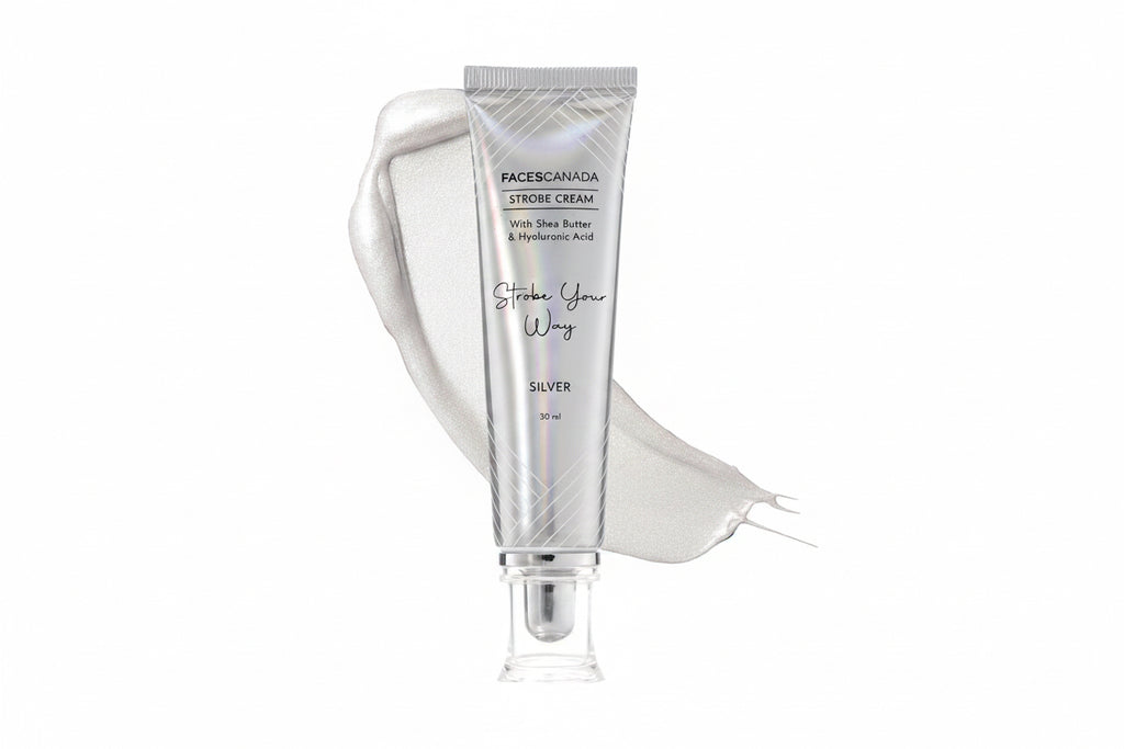 FACESCANADA Strobe Cream -30Ml | Primer + Highlighter + Moisturizer | Shea Butter & Hyaluronic Acid | Intense Hydration | Flawless Radiant Dewy Skin | Illuminating & Glowing Makeup Base