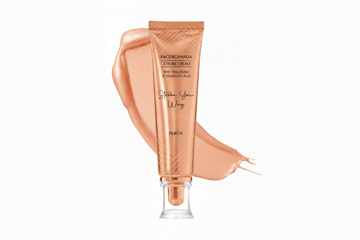 FACESCANADA Strobe Cream -30Ml | Primer + Highlighter + Moisturizer | Shea Butter & Hyaluronic Acid | Intense Hydration | Flawless Radiant Dewy Skin | Illuminating & Glowing Makeup Base