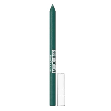 Maybelline New York Tattoo Liner Gel Pencil, Sharpenable Eyeliner, Tealtini Waterproof Eyeliner, 36H Wear, Shimmer finish, 1.2g