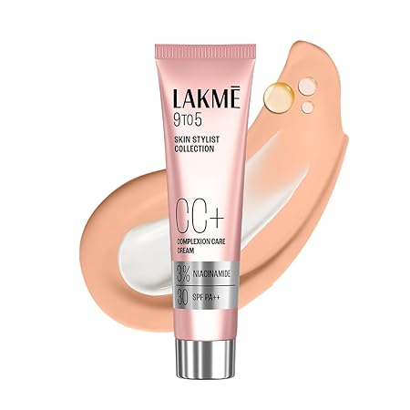 Lakme 9 to 5 CC Cream 3% Niacinamide Complex SPF 30 PA++| 9g