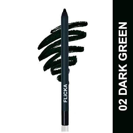 FLiCKA Keep It Bold Kajal | Waterproof, Smudgeproof, Intense Kajal, Long-lasting Formula upto 18hrs, 1.2 g