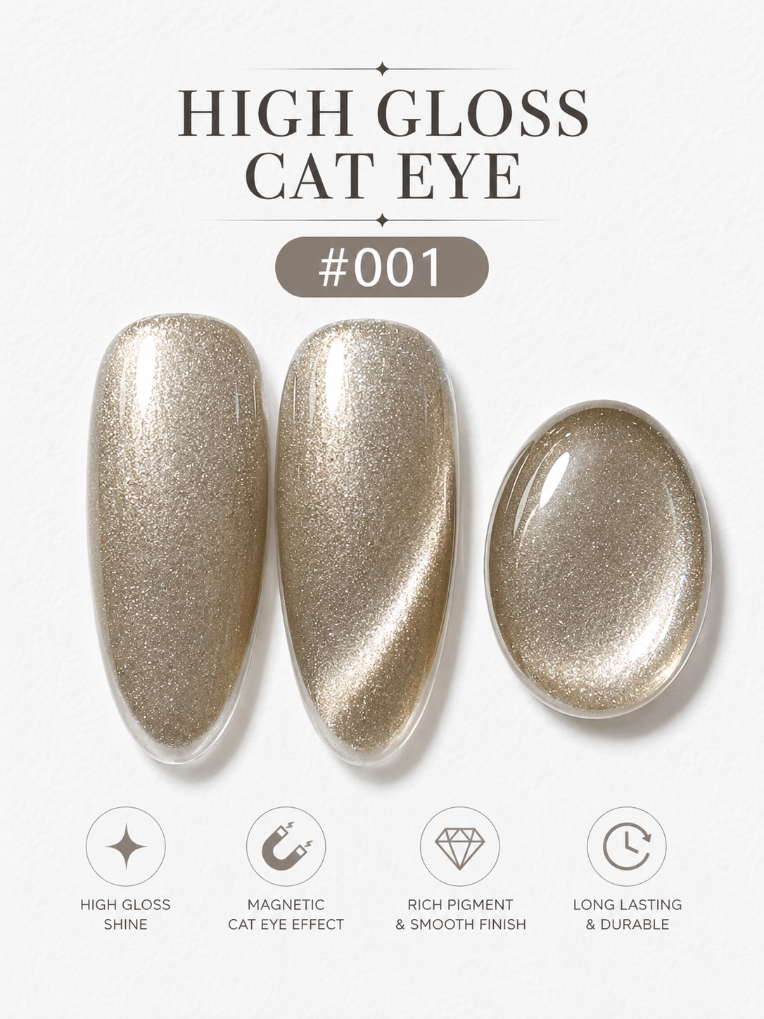 Mynk Professional High Gloss Cat Eye for Nails delivers salon-quality shine with a mesmerizing cat eye effect.
