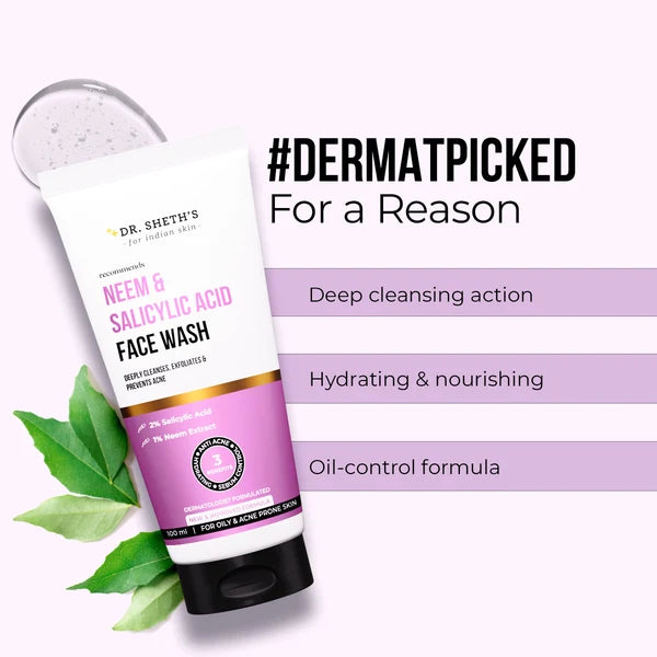 DR. SHETH'S Neem & Salicylic Acid Face Wash - 100ml