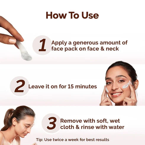 Mamaearth Rice Dewy Bright Face Pack with Rice Water & Niacinamide For Glass Skin - 200 g