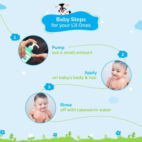 Mamaearth Milky Soft Head to Toe Wash With Oats, Milk, and Calendula for Babies- 400ml