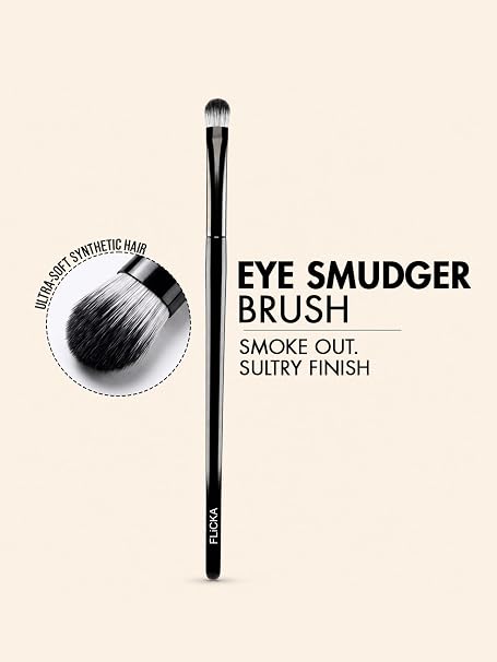 Flicka Eyeshadow Brush For Makeup, Cruelty Free Eyeshadow Blending Brush, Feather Soft Touch, 13 Shadow Brush