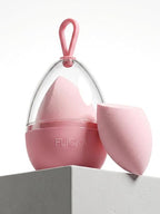 FLiCKA Beauty Blender with Case | Easy to Clean, Maintain & Store | Latex-Free Blender | Suitable for Sensitive Skin with Case for Women