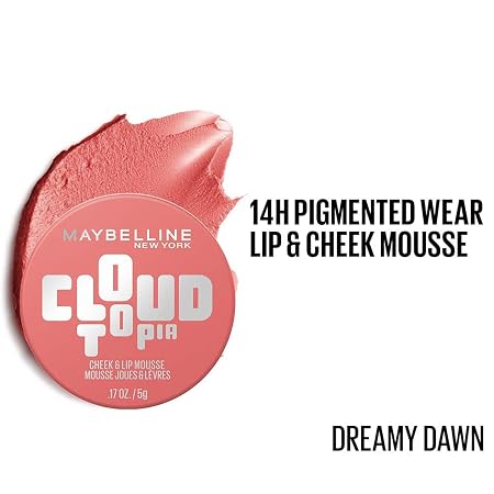 MAYBELLINE NEW YORK CLOUD TOPIA CHEEK & LIP MOUSSE, MOUSSE JOUES & LEVRES 0.17 oz. / 5g