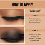 FLiCKA Kohl Story Kajal | Waterproof, Smudgeproof, Ultra-Creamy Texture, Intense Kajal, Long-lasting Formula upto 18hrs, 01 Black, 1.2 g