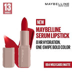 Maybelline New York Serum Lipstick (Mattie) weightless hydration, One-swipe bold color, 4.2g