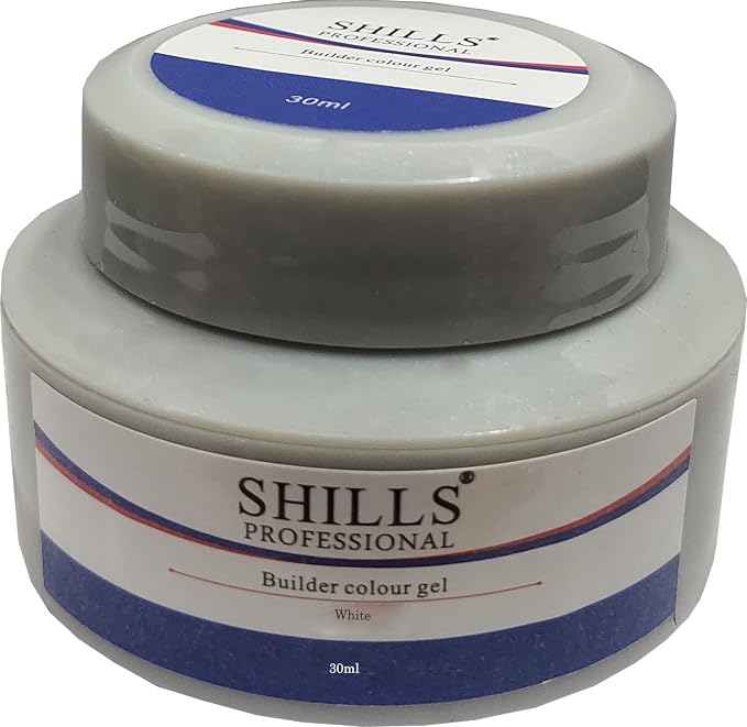 Shills Professional Builder Gel – Hard UV LED Extension Gel for Nail Extensions & Overlay | White, Pink, Nude, Peach, Clear | Thick Self-Leveling Nail Builder Gel (Clear, 30ml)