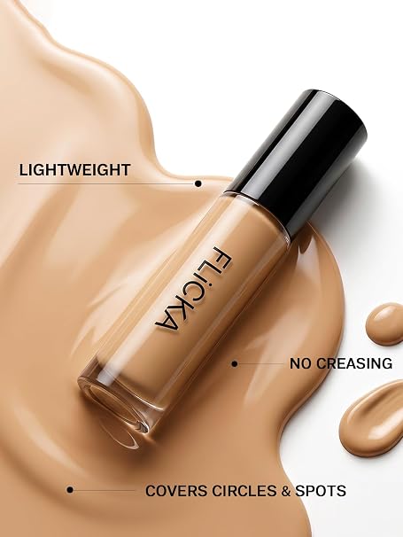 FLiCKA Flaw Fix Liquid Light Weight Natural Concealer With Full Coverage For Women| Contains SPF, Argan & Avacado Oil| Concealer For Face Makeup 4.5 ml